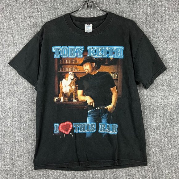 Delta Other - Vintage 2004 Toby Keith I Love This Bar Men's M Heavy Cotton Shirt